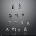 Collection Of White Headwear With Various Decorative Elements And Stylish Designs