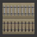 Model Train Tracks With Wooden Ties And Gravel Roadbed Miniature Layout