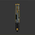Tactical Yellow And Black Gun With Modern Design Barrel Grip And Magazine