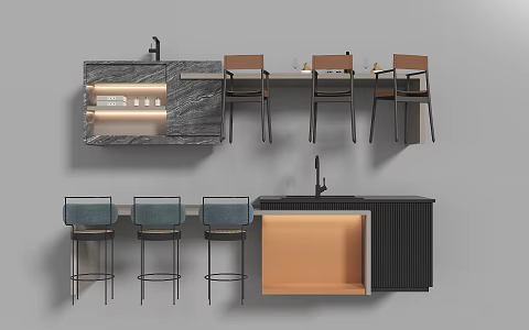 Bar 3d model