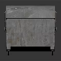 Industrial Metal Trash Bin With Lid And Wheeled Base For Waste Disposal