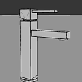 Modern Silver Metal Faucet With Sleek Design For Bathroom Or Kitchen Use