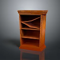 Wooden Open Storage Shelf with Three Tiers for Home Living Room Organization