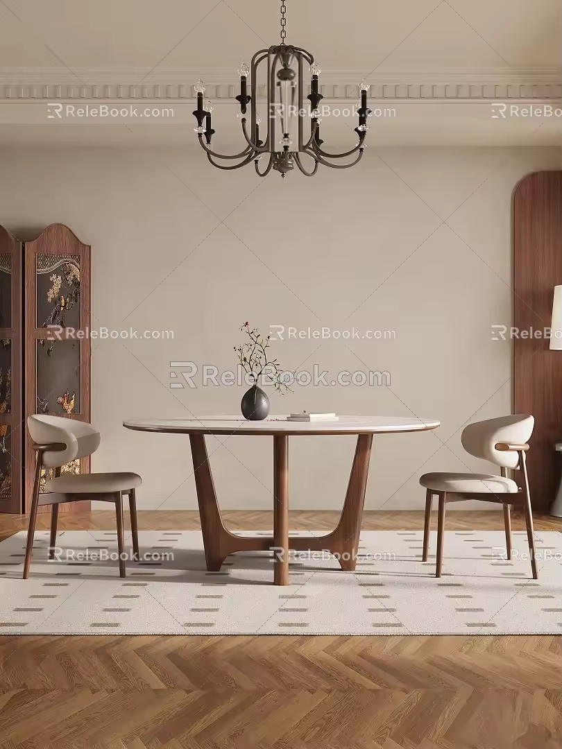 Quiet Ancient Home Restaurant Log 3d model