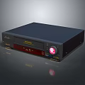 TEAC Digital Media Player With Black Body Red Front Panel And Circular Indicator Light 3d model