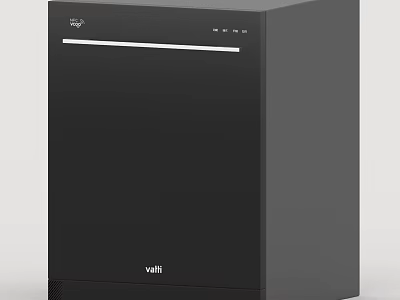 Sleek Black Vatti Dishwasher Modern Kitchen Appliance With Stylish Home Design 3d model