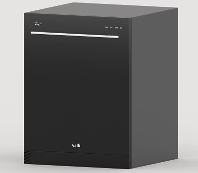 Sleek Black Vatti Dishwasher Modern Kitchen Appliance With Stylish Home Design 3d model