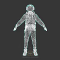 Futuristic Cyberpunk Game Character With Neon Accents And Black Techwear Outfit