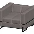 Modern Single Sofa Single Leisure Chair 3d model