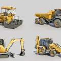 Heavy Duty Construction Utility Vehicles Including Paver Dump Truck Excavator And Loader