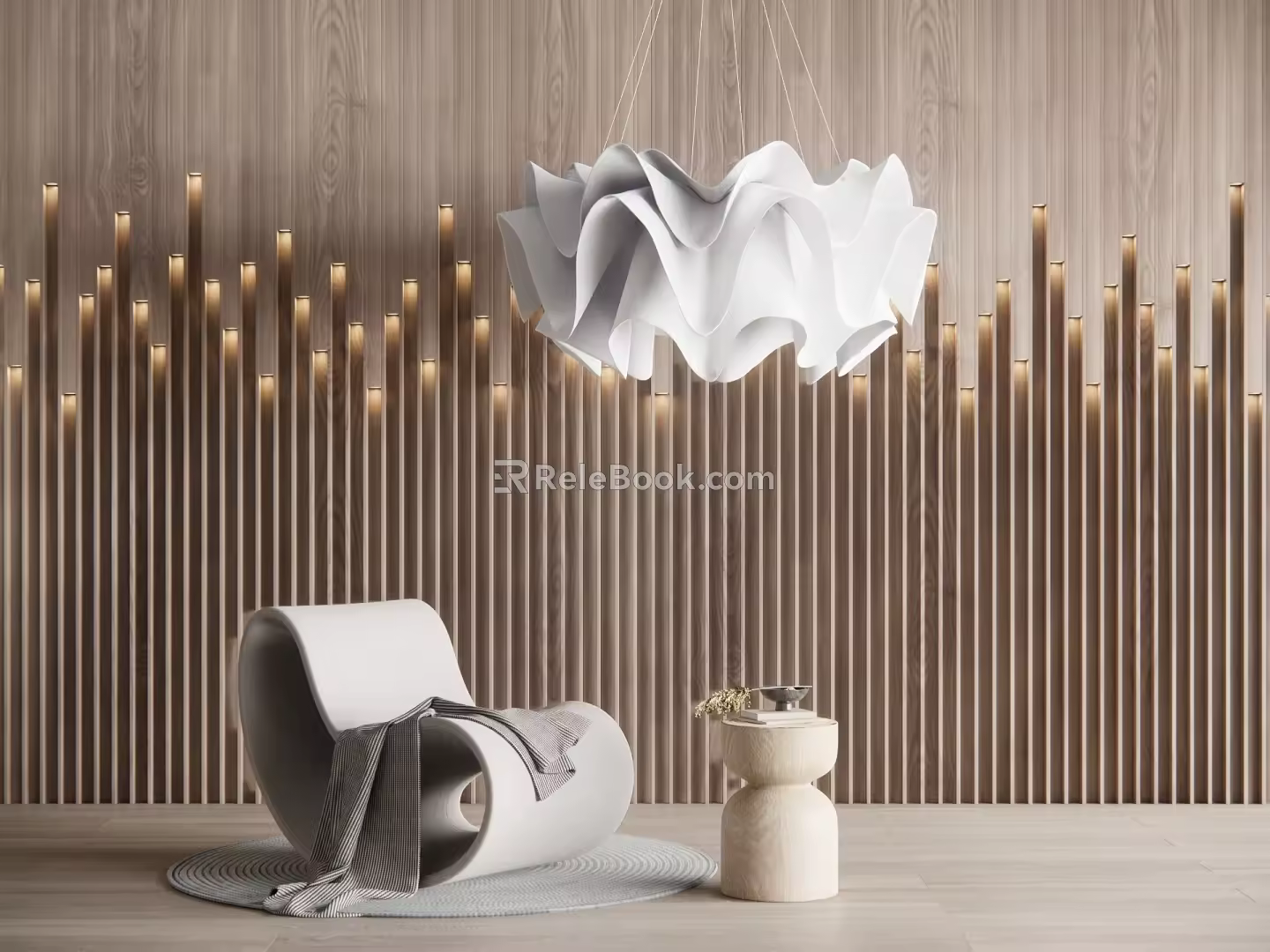 Sofa Single Sofa Model Lamp Coffee Table 3d model