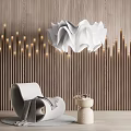 Sofa Single Sofa Model Lamp Coffee Table 3d model