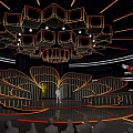 Modern Stage Tibetan Song Meeting Stage 3d model