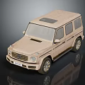 Beige Sturdy SUV With Large Wheels Sunroof And Modern Off Road Design