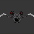Futuristic Spaceship Featuring Advanced Aerodynamic Wings Metallic Red Accents And Sleek Structure For Cosmic Travel