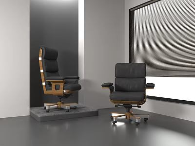 Modern Office Chair Leather Office Chair Swivel Chair 3d model