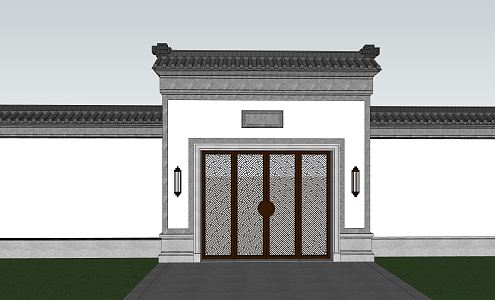 New Chinese Gate Entrance Gate 3d model