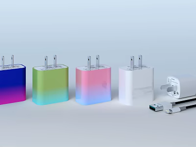 Modern Switch Panel With Gradient Color Options And Sleek Design For Home Decor 3d model