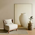 Quiet single sofa 3d model