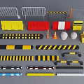 Car block car block stone car block speed bump parking equipment traffic accessories modern parking block 3d model