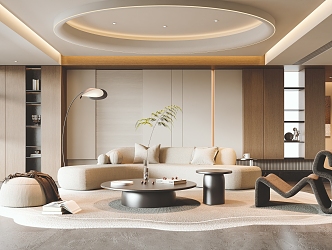 modern living room 3d model