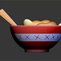 Colorful Ramen Soup Bowl With Carrot Slices Soft Boiled Egg And Fish Cake