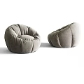 Gray Velvet Round Bean Bag Chairs Plush Design For Living Room Comfort