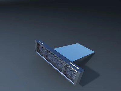 Modern Kitchen Appliance With Blue Panel And Sleek Design For Contemporary Home Use 3d model