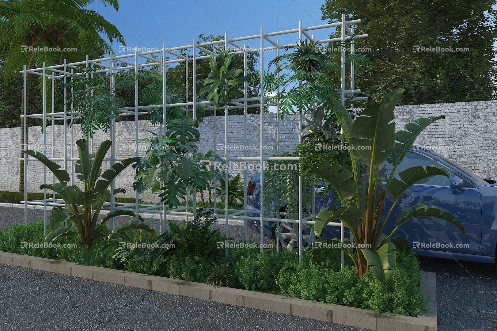 Garden landscape 3d model