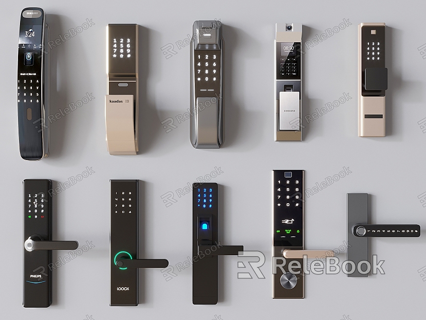 Smart door lock fingerprint lock password lock electronic door lock electronic door handle anti-theft door lock model