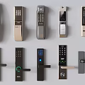 Smart Door Handle Collection With Various Designs Keypad Fingerprint And Black Gold Silver Finishes