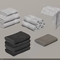 High Quality Soft Towels In Various Colors Folded And Rolled Styles