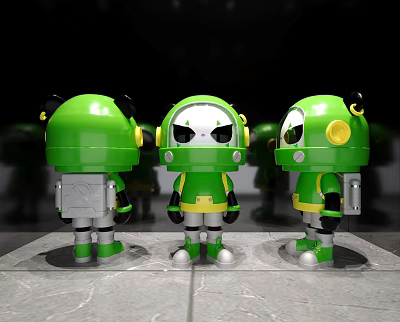 Modern Robot Machine Panda 3d model Modern Robot Machine Panda 3d model