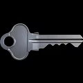 Silver Metal Key For Home Security With Durable Design And Smooth Surface 3d model