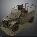 Vintage Military Truck With Canvas Top Worn Body And Rustic Old Tires