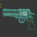 Vintage Revolver With Metallic Body Red Grip And Detailed Industrial Design