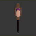 NARUTO Themed Katana Sword With Pink Blue Gradient Blade And Metallic Handle