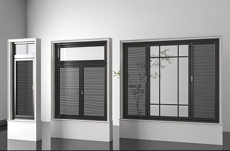aluminum alloy windows modern windows 3d model