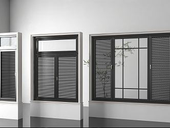 aluminum alloy windows modern windows 3d model