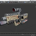 Science Fiction Gun Cyberpunk Gun Laser Gun High-tech Gun Future Gun Game Gun Low Face Number Low Model Simple Model Times Film and Television Level Realism 3d model