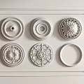 Six Intricate Plaster Carvings For Ceiling Interior Decorative Elements