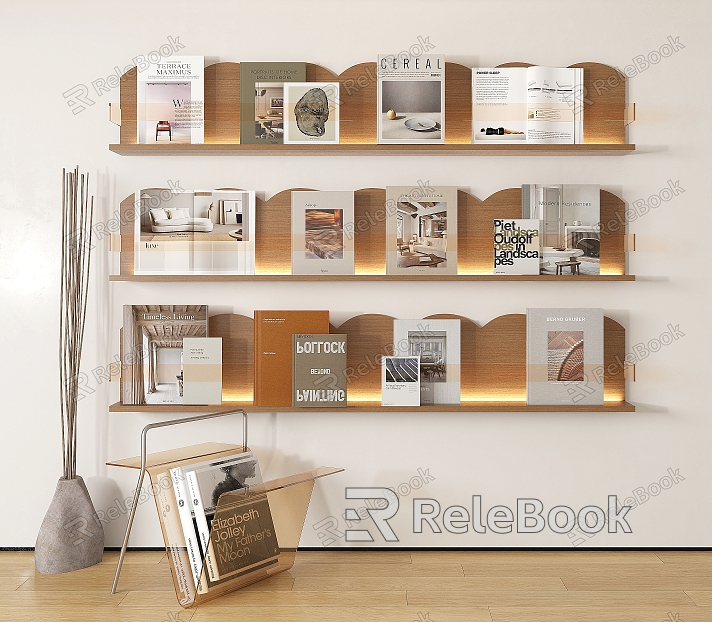 Bookshelf Magazine Books model