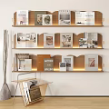 Bookshelf Magazine Books 3d model