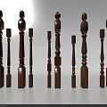 Wooden Railing Balusters With Various Designs For Staircase Interior Classic And Modern Styles Home Decoration