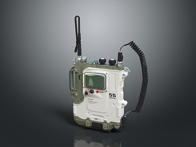 modern walkie-talkie sci-fi radio military walkie-talkie military radio 3d model