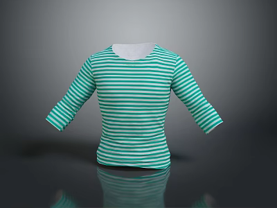Half-sleeved short-sleeved shirt crew neck shirt spring and autumn shirt short shirt spring and summer clothing summer clothing 3d model