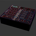 Professional DJ Mixer Control Panel With Knobs Faders And Display Screen