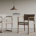 Poliform Modern Dining Chairs With Woven Design And Wooden Frame In Stylish Look