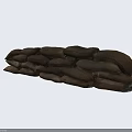 Durable Stacked Brown Canvas Sandbags Sports Equipment For Fitness Training Sessions