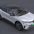 White Renault Electric SUV With Sleek Design And Modern Front Grille